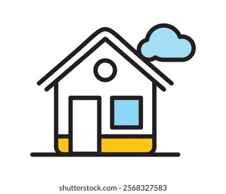 Simple house symbol vector illustration