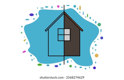 Simple house vector design, residence