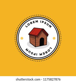 Simple House Vector Illustration Badge and Sticker Flat Style Design