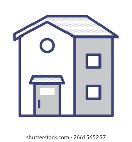 Einfache Haus-Vektorgrafik - Immobilienkonzept