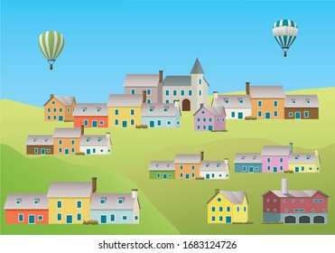 simple house vector illustration set 