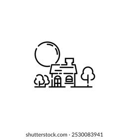 Icono de silueta de Vector de casa simple