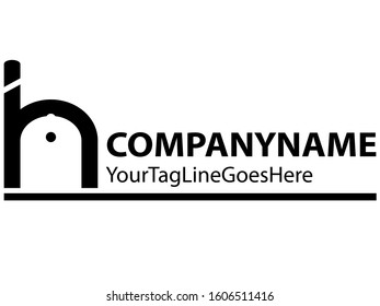 A simple house,building or home logo vector