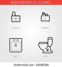 Simple Household Web Icons