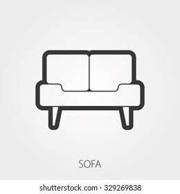 Simple Household Web Icons: Upholstered furniture
