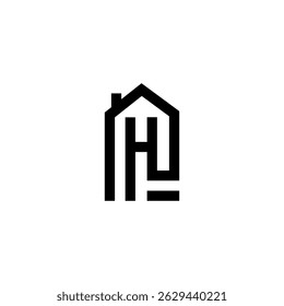 Simple house-shaped logo with the letter H inside