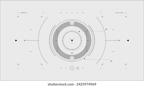 Simple HUD UI design vector