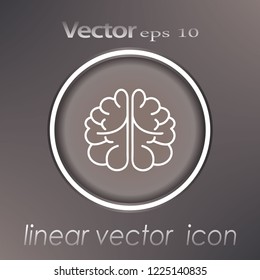 Simple human brain icon.