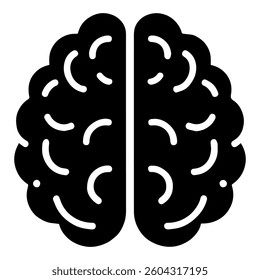 Simple Human Brain silhouette vector Illustration
