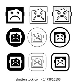 Simple human emotion icon sign design