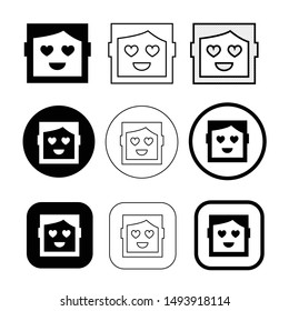 Simple human emotion icon sign design