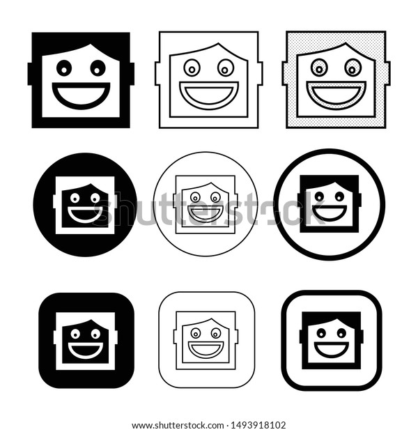 Simple Human Emotion Icon Sign Design Stock Vector (Royalty Free ...