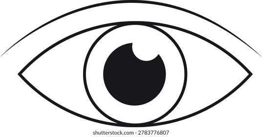 Simple Human Eye Silhouette Outline , Vision and Concept Icon.

A sleek, modern linear representation of a human eye. Featuring balanced stroke weights and a symmetrical layout, this graphic represents vision, focus, observation, and security. Ideal for technology logos, optometry clinics,icons, or abstract spiritual artwork.