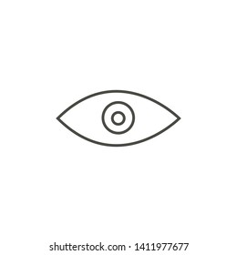 Simple human eyeball isolated on white background EPS Vector