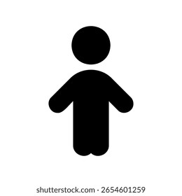 Icono de figura humana simple para un Perfil, miembro o avatar