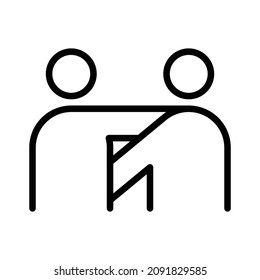 simple human icon design, best used for banner, flayer, or web application. Editable stroke with EPS 10 file format