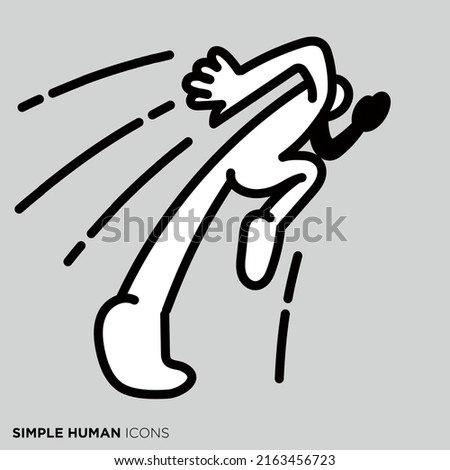 Simple human icon series "Dasher"