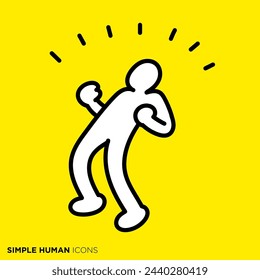 Simple human icon series, energetic person