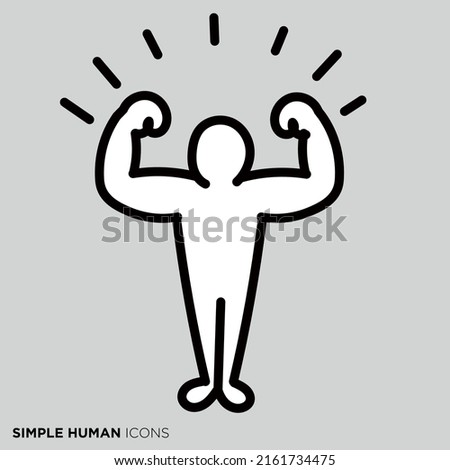 Simple human icon series "Energetic person"