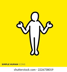 Simple human icon series "Explanation person"