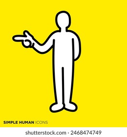 Simple human icon series, guide person