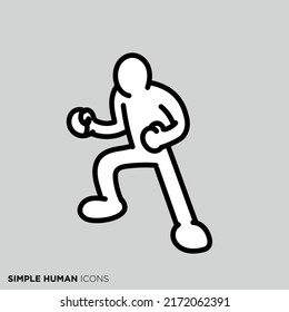 Einfache menschliche Icon-Serie "Happy People"