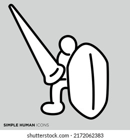 Sencilla serie de íconos humanos "Knight"