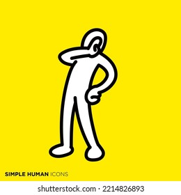 Sencilla serie de íconos humanos "Ríe persona"
