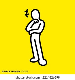 Simple human icon series "Laughing person"