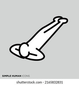 Simple human icon series "Leading sleepers"
