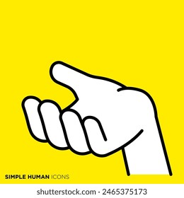 Simple human icon series, outstretched hand