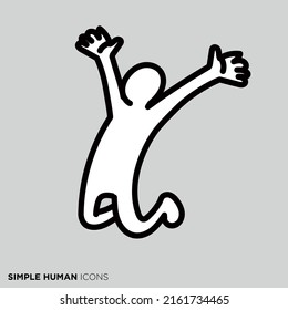 Simple Human Icon Series People Who Stock Vector (royalty Free 