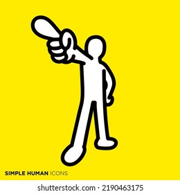 Simple human icon series "People who are going towards the goal"
