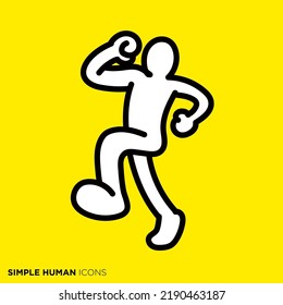 Simple Human Icon Series People Walking Stock Vector (royalty Free 