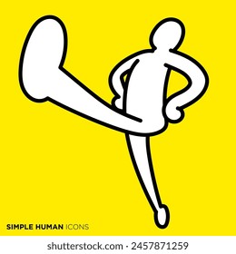 Simple human icon series, people who are happy