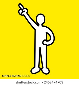 Simple human icon series, people aiming for the top