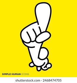 Simple human icon series, people aiming for the top