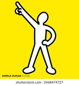 Simple human icon series, people aiming for the top