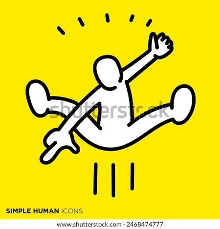 Simple human icon series, people who make surprising discoveries
