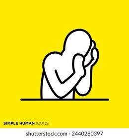 Simple human icon series "Person who informs"