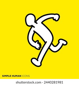 A simple human icon series, a person who throws something