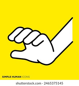 Simple human icon series, reaching out