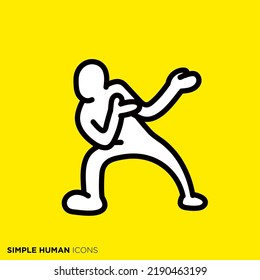 Simple human icon series "Recommended person"