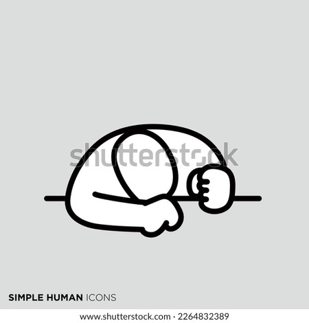 Simple human icon series 'regretful person' Stock foto © 