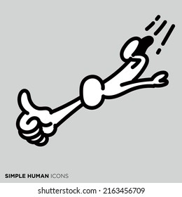 Simple human icon series "Sam -up person"