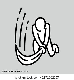Simple human icon series "Slasher"