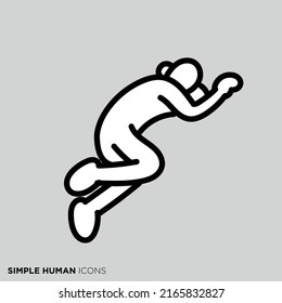 Simple human icon series "Sleeper"