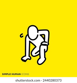 Simple human icon series, standing up