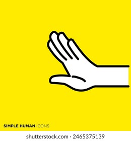 Simple human icon series, stop hand gesture