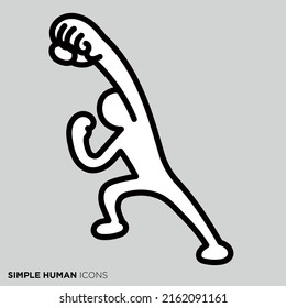 Simple human icon series "Support person"